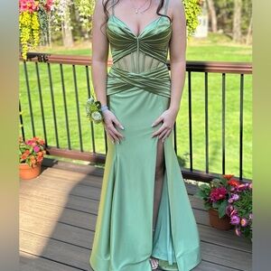 Ellie Wilde Green Prom Dress